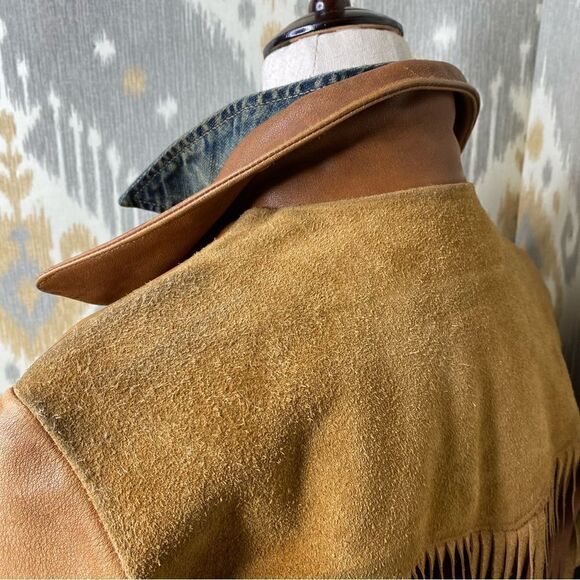 Polo Ralph Lauren 2014 Southwest Fringed Cognac Leather Jacket - Picture 16 of 16